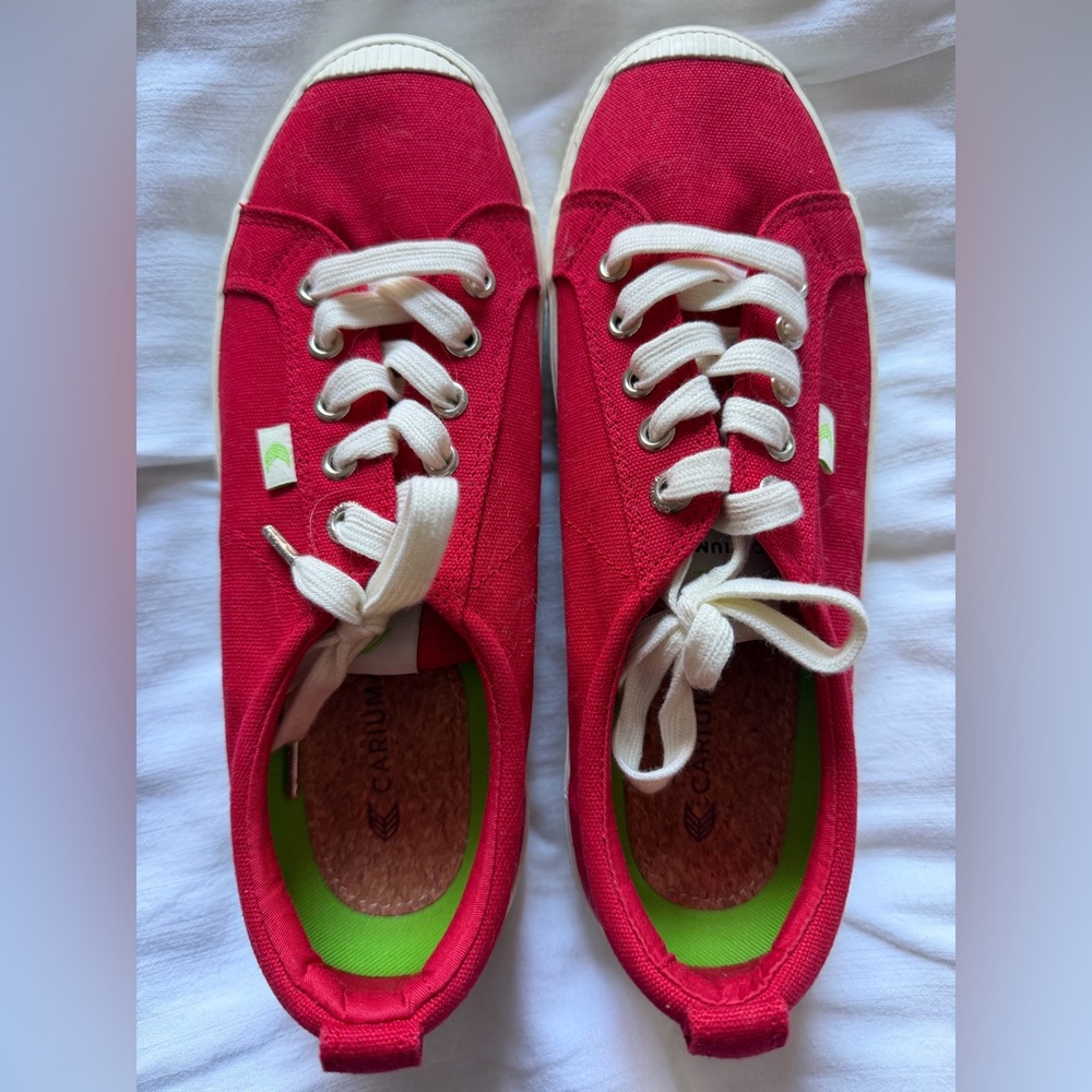 Cariuma Red Sneakers with White Laces